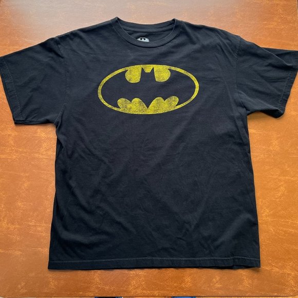 Batman Other - Batman Logo DC Comics Short Sleeve Soft Cotton Black Crew Neck T-Shirt (Men's L)